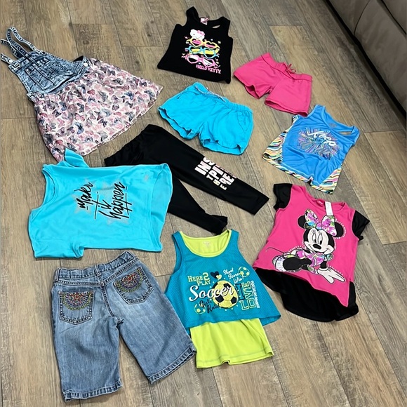 Girls Size 7/8 Clothing Bundle~Assorted Brands ~Jean Dress NWOT - Picture 1 of 11
